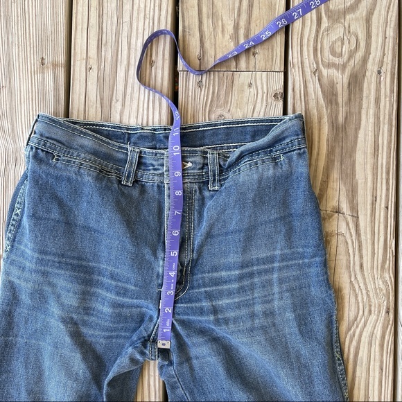 Vintage 70s jeans Wild Oats flare unisex 30 / 9 - Picture 10 of 14